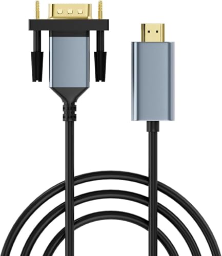 Image of Tobo 2-meter long HDTV to VGA cable - Clear signal transmission - Compatible with laptops, desktop computers, gaming devices, Plug and Play, HDMI to VGA cable TD-1564CC