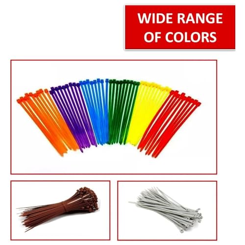 Image of Kable Kontrol Pink Zip Ties 8 Inch 1000 Pcs, 50 Lbs Tensile Strength, Self-locking Nylon Colored Cable Ties Wire Wraps for Indoor or Outdoor Use
