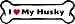 Imagine This Bone Car Magnet, I Love My Husky, 2-Inch by 7-Inch