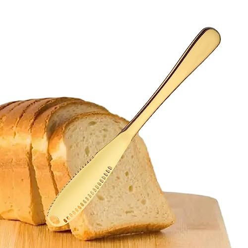 Cuchillos para Mantequilla | sándwiches - Queso Diseño Ranura pequeña para rebanar fácilmente, Mango ergonómico para Mayor Comodidad para Cortar Frutas, Verduras