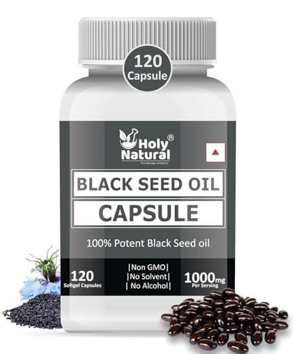 Holy Natural Black Seed Oil Capsule - 120 Softgel Caps (500 mg/cap)