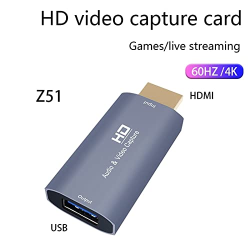 Image of Microware 4K Video Capture Card for HDMI-Compatible Male to USB Female Adapter 1080P Live Video Strea-ming Game Recorder (Model Z51 Capture Card)