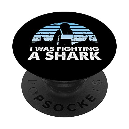 I Was Fighting A Shark Arm Injury Broken Shoulder PopSockets PopGrip: Agarre intercambiable para...