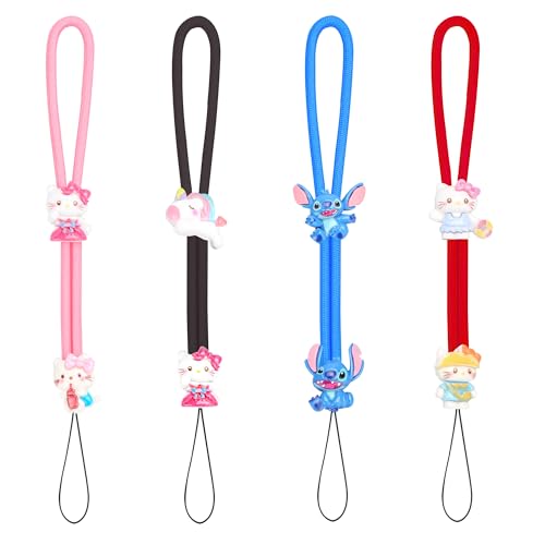 Correa de muñeca con dije para teléfono y cordón de nailon para llaveros