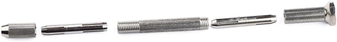 10 Pieces Twist Drill Bit Set with Pin Vise Hand Drill for Models