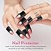 NOLITOY 100 Pcs Nail Protectors, Gel Polish Protector for Fingers Skin Cuticle, Peel Off Barrier for French Nails Tips Stickers Stamp Painting Manicure Supplies Accessories