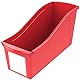 Storex Großer Bücherkorb, 36,7 x 13,8 x 17,8 cm, rot, 6 Stück (71116U06C), 14,3 x 5,3 x 7 Zoll, 6 Stück