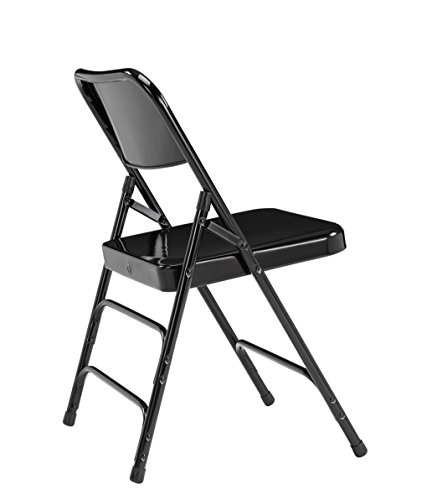 National Public Seating 300 Series, Model 310 All Steel Premium Folding Chair With Triple Brace, 480 Lbs Capacity, Black (Carton Of 4) #TOP2