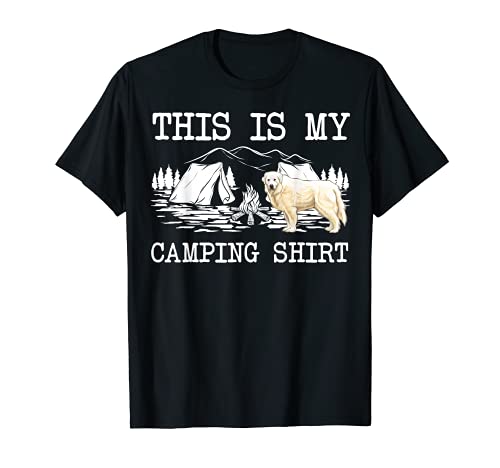 Campfire Great Pyrenee Dog This Is My Camping T-Shirt, Black