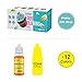 12 Color Cake Food Coloring Set, Nomeca Food Grade Vibrant Food Color Liquid Dye Tasteless for Baking, Icing, Decorating, Fondant, Cooking, Slime Making DIY Supplies Kit - .35 Fl. Oz (10 ml) Bottles