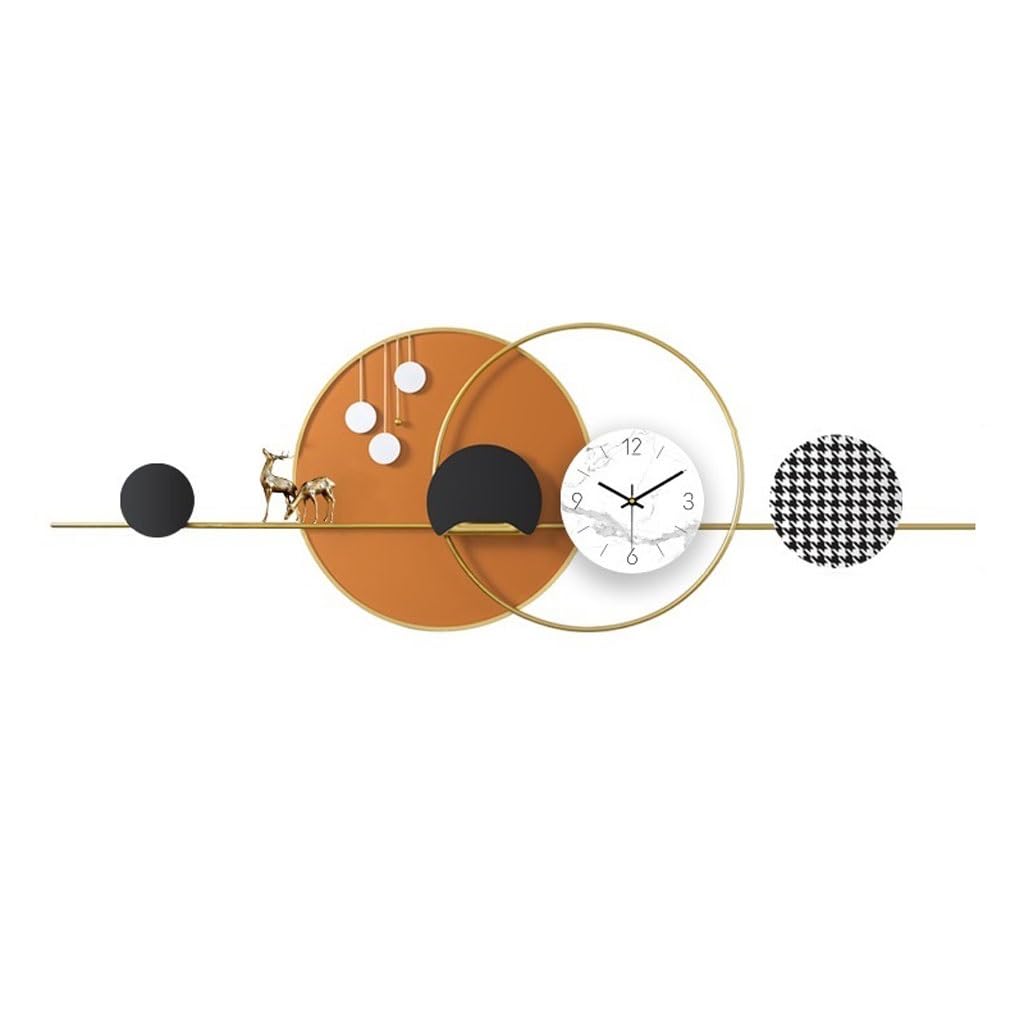 EINES Silent Decorative Wall Clock Decorative Clock Wall Clock Living Room Simple Atmosphere Restaurant Background Wall Watch Wall Clock Easy to Read