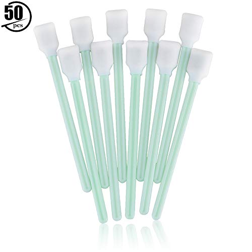 Preisvergleich Produktbild Bewinner Wattestäbchen, 50pcs Schaum Reinigungsstäbchen für Drucker / Disk / Objektiv Antistatischer Schaum Reinigungsstäbchen Sticks Rechteckige Schaumstofftupfer für die Elektronikreinigung