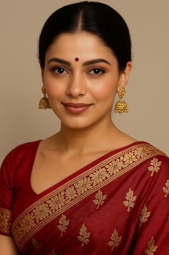 Image of Pride Sales A1 Shuruchi Round No.5 Bindis for Women (Combo of 12 Packs) - Red, Black, Maroon & Multicolour | Premium Self Adhesive Round Bindis for Daily & Festive Wear (RED)