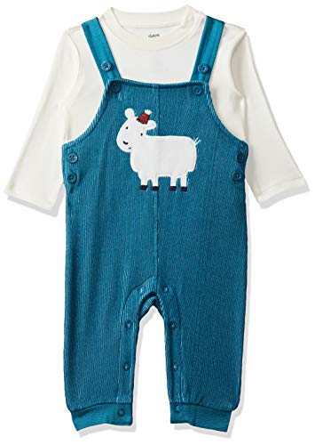 Image of miniklub Boys Red Solid T-Shirt With Dungarees