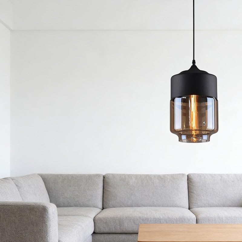 Lámpara colgante industrial negra retro E27 para techo de pasillo 2