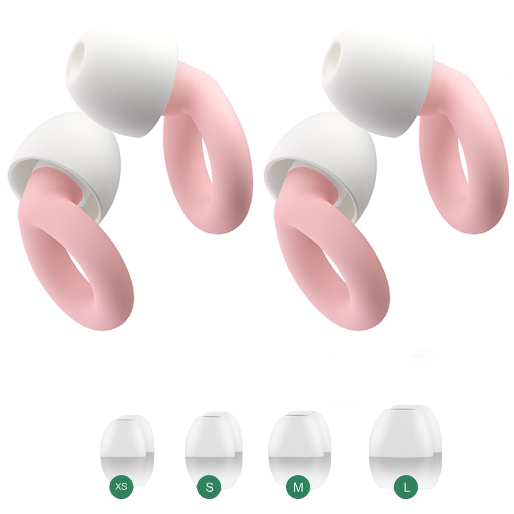 2 tapones para los oídos, protección auditiva de 33 dB, cancelación de ruido, tapones de silicona reutilizables para conciertos, concentración profunda, viajes, con bolsa de almacenamiento de tapones