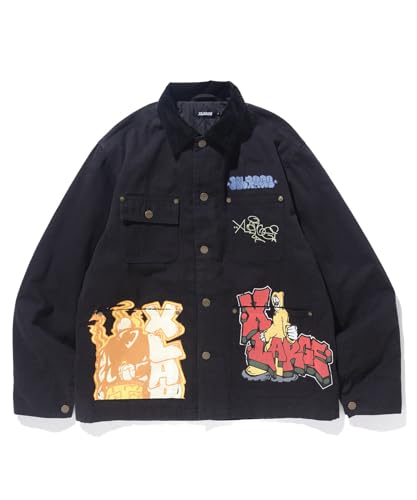 Extra Large DUCK COVERALL JACKET Men's Jacket, Black, Small