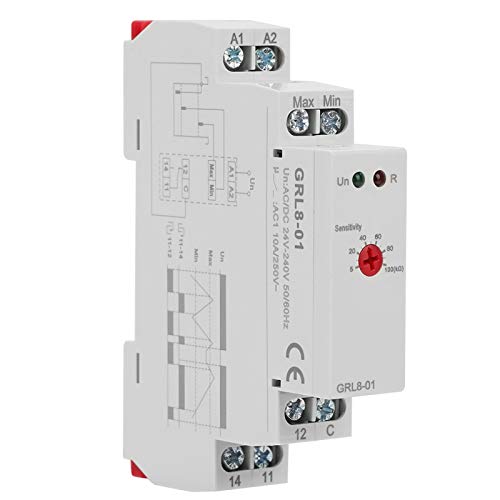 GRL8-01 Relè di controllo livello liquido 35mm Din Rail Regolatore livello acqua AC/DC 24V-240V Controllo livello liquido per pozzo piscina ecc