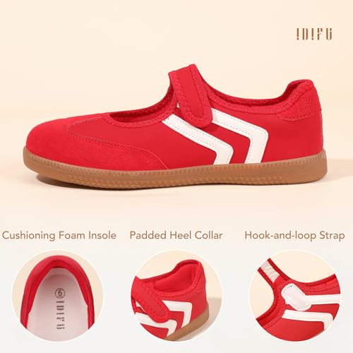 Image of IDIFU Mary Jane Sneakers for Women Retro Fashion Casual Ballet Flats