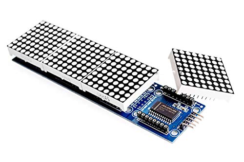 Noyito Max7219 Dot Matrix Module 4 In 1 Display Module Blue Red Green Three Colors With 5Pin Wire - Upgrade (Blue) #TOP5