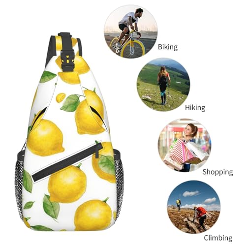 Mochila tipo Sling para senderismo negra unisex miniatura 6