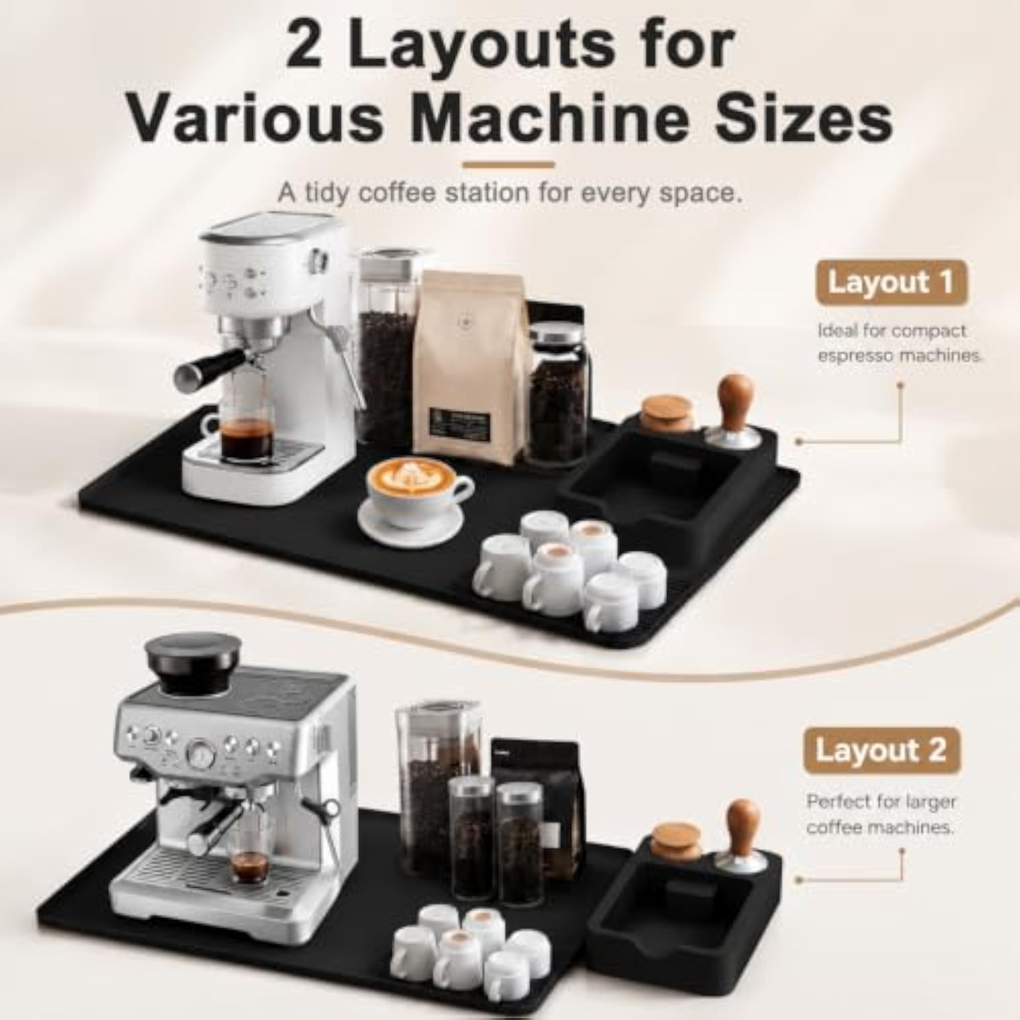 Silicone Coffee Machine Anti-Spill Drying Mat