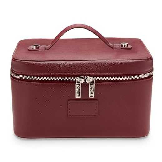 Stylish Burgundy Vanity Makeup Organizer