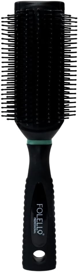 FOLELLO - Premium Large Round Hairbrush - Lightweight Hair Brush for Men & Women - Hair Comb for Blow Drying, Adding Curls, Waves & Volume - Suitable for All Hair Types