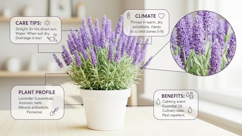 Image of Lavender Live Plant (Without Pot) | Purple Flowering Aromatic Herb | Indoor Outdoor Home Garden Balcony Terrace Plant | Fragrant Ornamental Easy Care Plant