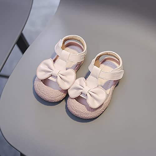 Toddler Girls' Shoes Wrapped Toe Bow Decorated Sandals Soft Bottom Beach Shoes Princess Shoes Size 3 Sandals4