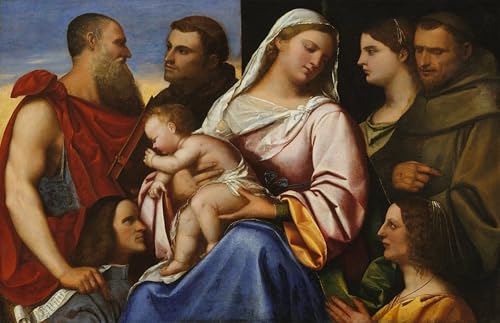 Tableau toile Del Piombo décorant votre salon avec une peinture classique 60x90cm