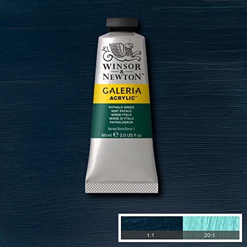 Image of Reeves Winsor and Newton, Phthalo Galeria Acrylic Paint Tube (60ml, 2 Fl Oz, Green)