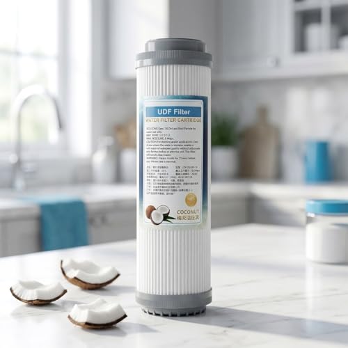 Filtre à eau charbon actif coco UDF 10" éliminant chlore et odeurs en lot de 6 - 4