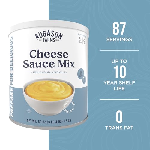 cheese sauce mix can emergency food supply 87 servings 10 year shelf life - shelf stable cheddar cheese powder canned food