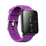 Medición de reloj inteligente: seguimiento de la actividad durante todo el día: este reloj se puede usar como monitor de ritmo cardíaco, monitor de presión arterial, monitor de sueño y sin correas incómodas (los datos de medición se pueden sincronizar con la aplicación a tiempo y hay un informe de prueba)