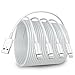 iPhone Charger Cord [MFi Certified] 6ft 4Pack,Original USB to Lightning Cable Fast Charging for iPhone 14/13/12/11 Pro/11/XS MAX/XR/8/7/6s Plus,iPad Pro/Air/Mini,iPod Touch -White