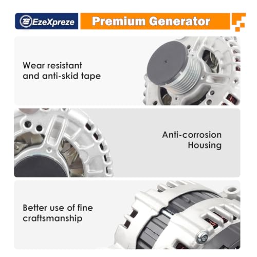 Image of EzeXpreze Alternator 11301 Fit for BMW 2008-2013 3.0L For BMW 323i 2007-2009 2.5L For BMW X3 2007-2009 3.0L ABO0391 12-31-7-550-968 12V 180Amp CW 6 Groove Clutch Pulley VBO0391 400-24214 400-24287