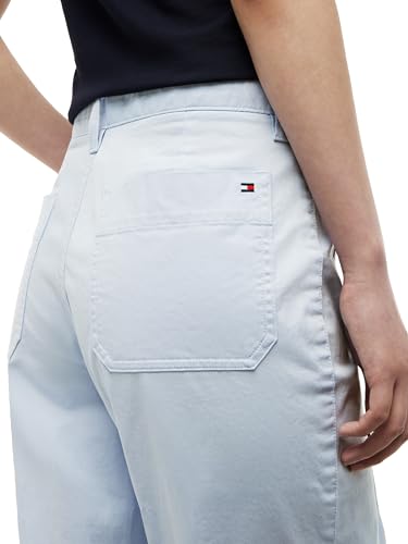 Image of Tommy Hilfiger Women's Twill Straight Chino Pants with Stretch Mid Rise Ankle Pants
