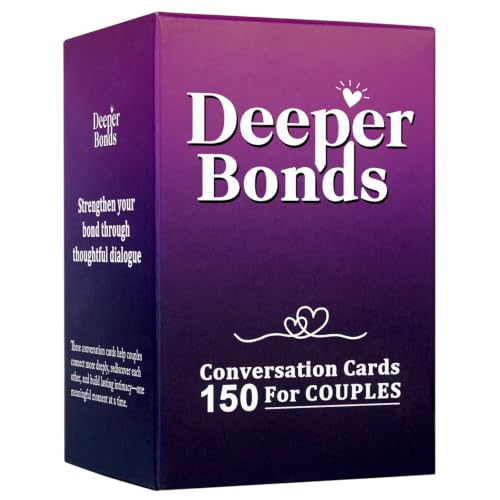 Nuyviare Couples Games for Adults Romantic Date Night Conversation Starters 150 Relationship Questions Thoughtful Anniversary & Valentines Gift for Him Her Wedding Gifts for Couple