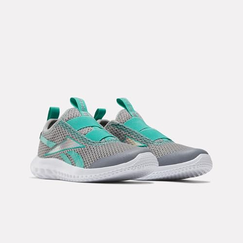 Reebok Mädchen Rush Runner Slip-on Sneaker, Grey3 Unleashedgreen White, 30 EU