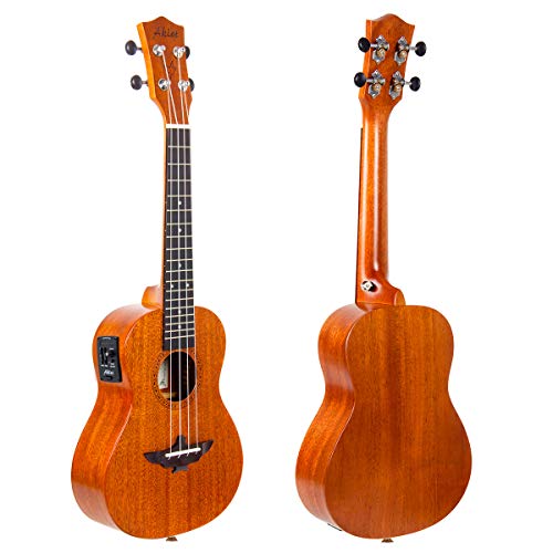 Aklot Electric Tenor Ukulele 26 Inch Solid Mahogany Ukelele For Beginners With Free Online Lesson 8 Packs Uke Accessory (Gig Bag Picks Strap String Cleaning Cloth Instruction Book) - Image 7