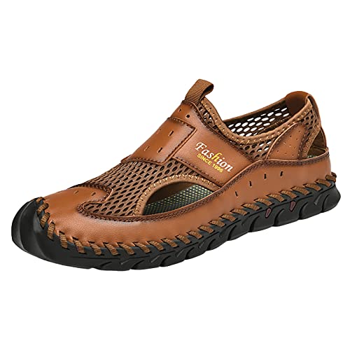 Grandes chaussures de plage homme marron en maille 41