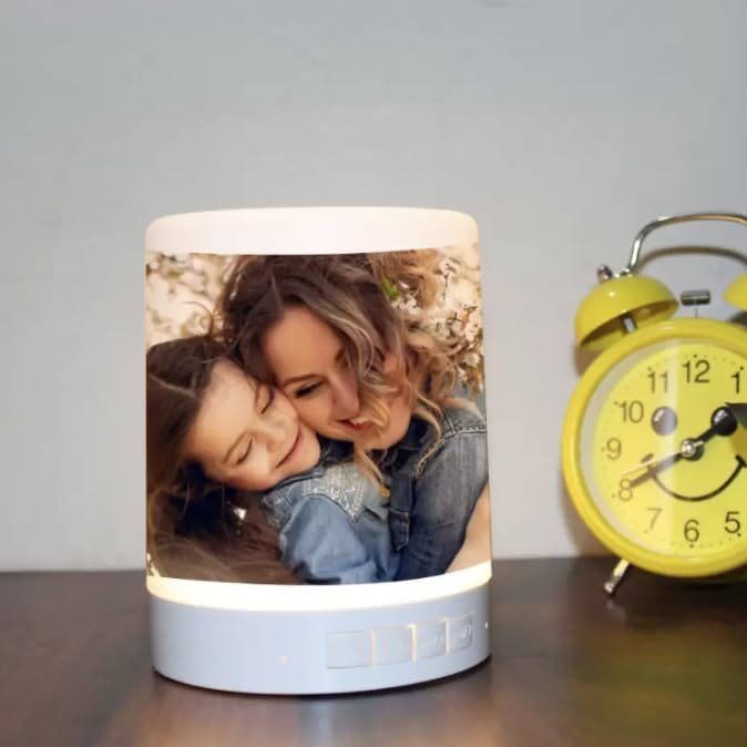 Customized LED Touch Lamp with Bluetooth Speaker | Custom Photo Crystal Night Lamp | Wireless Colour Changing Bedside Lamp with Smart Touch Control & USB Rechargeable Design (I)-picture-26