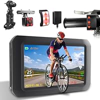 VSYSTO Fahrrad Kamera, WiFi GPS 4 Zoll Bildschirm 1080P Selfie und Hinterkamera Fahrrad Spiegel Dash Kamera, asistierter Fahrmodus, verdrahteter Controller, Temperatur und Kalorienanzeige (F3)