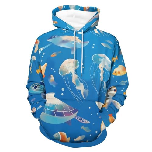 Hoodie poisson méduse tortue idéal pour vos balades en bord de mer