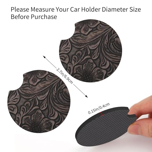 Portavasos de neopreno para auto 2 piezas negro miniatura 3