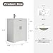 KIGOTY 24 Inch Bathroom Vanity, Bathroom Vanity with Sink, Bathroom Cabinet with Ceramic Basin and Faucet, Undermount Bathroom Sink Cabinets with Flip-Out Drawer, Soft-Closing Doors (White)