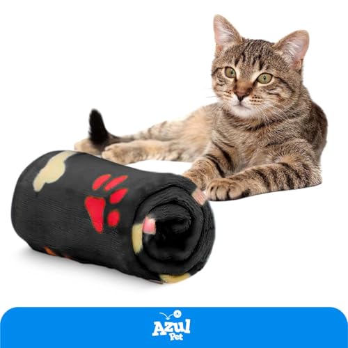 Cobertor Ultrasoft para Cachorro, 80 cm x 90 cm, Preto com Estampa