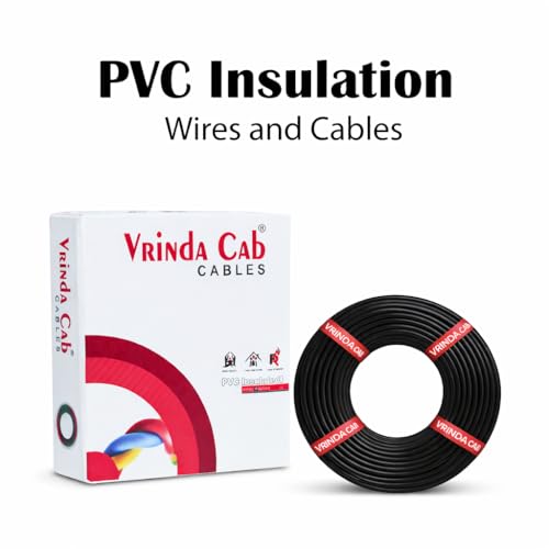 Image of VRINDA 1MM Black CCA Copper Wire - 45 Meter Roll | Premium-Quality Multi-Strand Electrical Wire for Domestic & Industrial Use