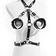 YUZHO BDSM dessous Outfit Harness damen Fetisch Leder harness für frauen Bondage Fesselung Sexspielzeug Taillenband PU-Leder Erwachsene SM Spiele Frauen Männer Erotische Handschellen Kleidung